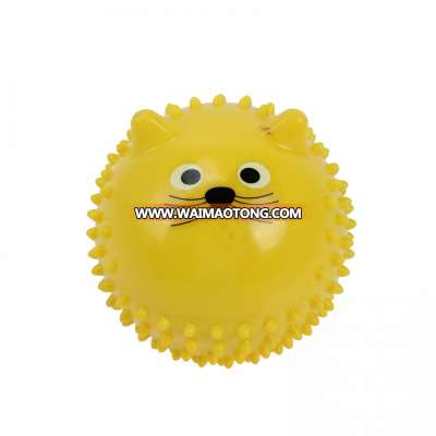 cute cat pattern pvc Inflatable spiky  hand massage ball