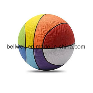 Rubber Rainbow Basketball Good Gift for Kids